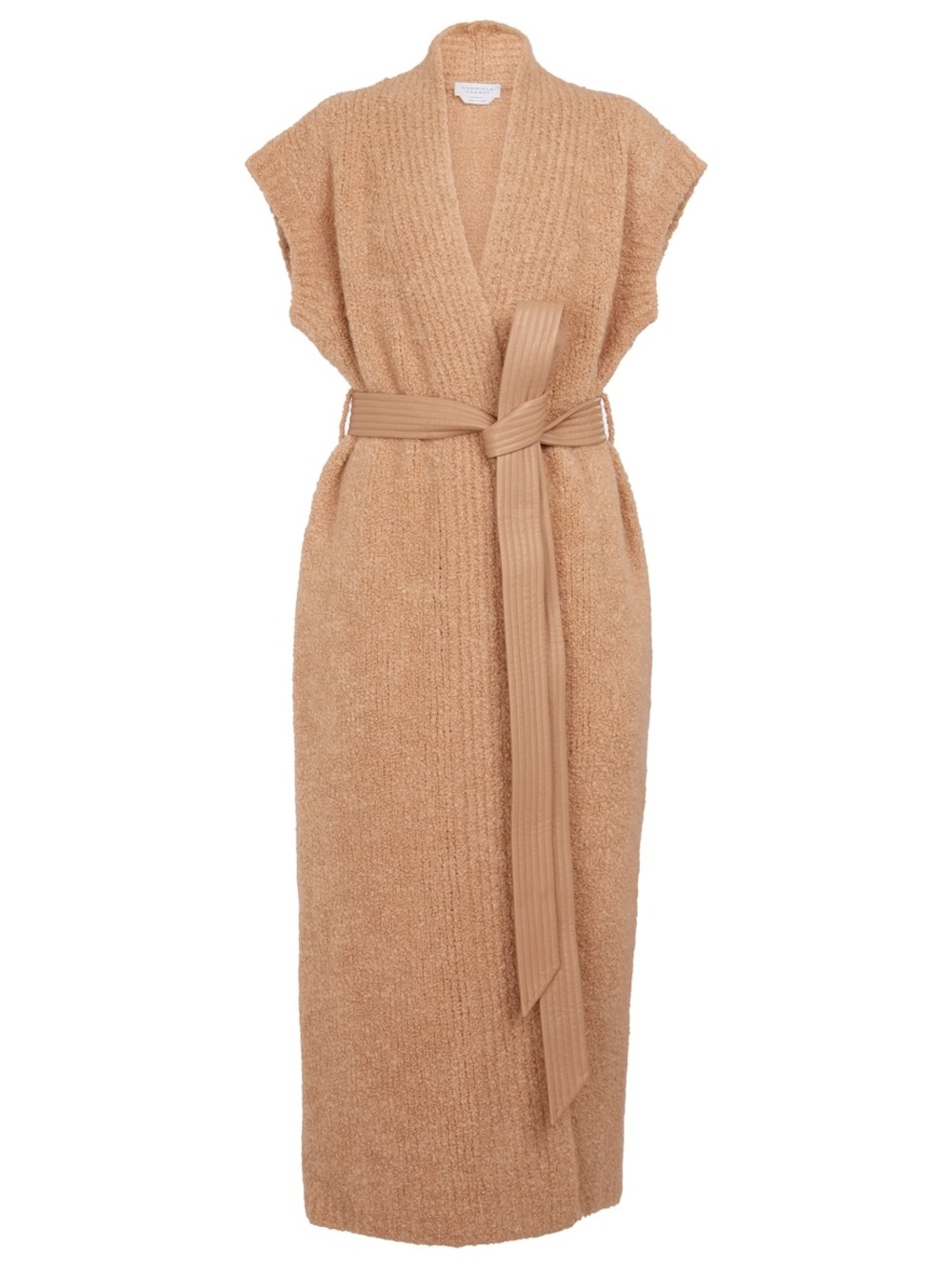 Gabriela Hearst Camel Knit Belted Maxi Dress